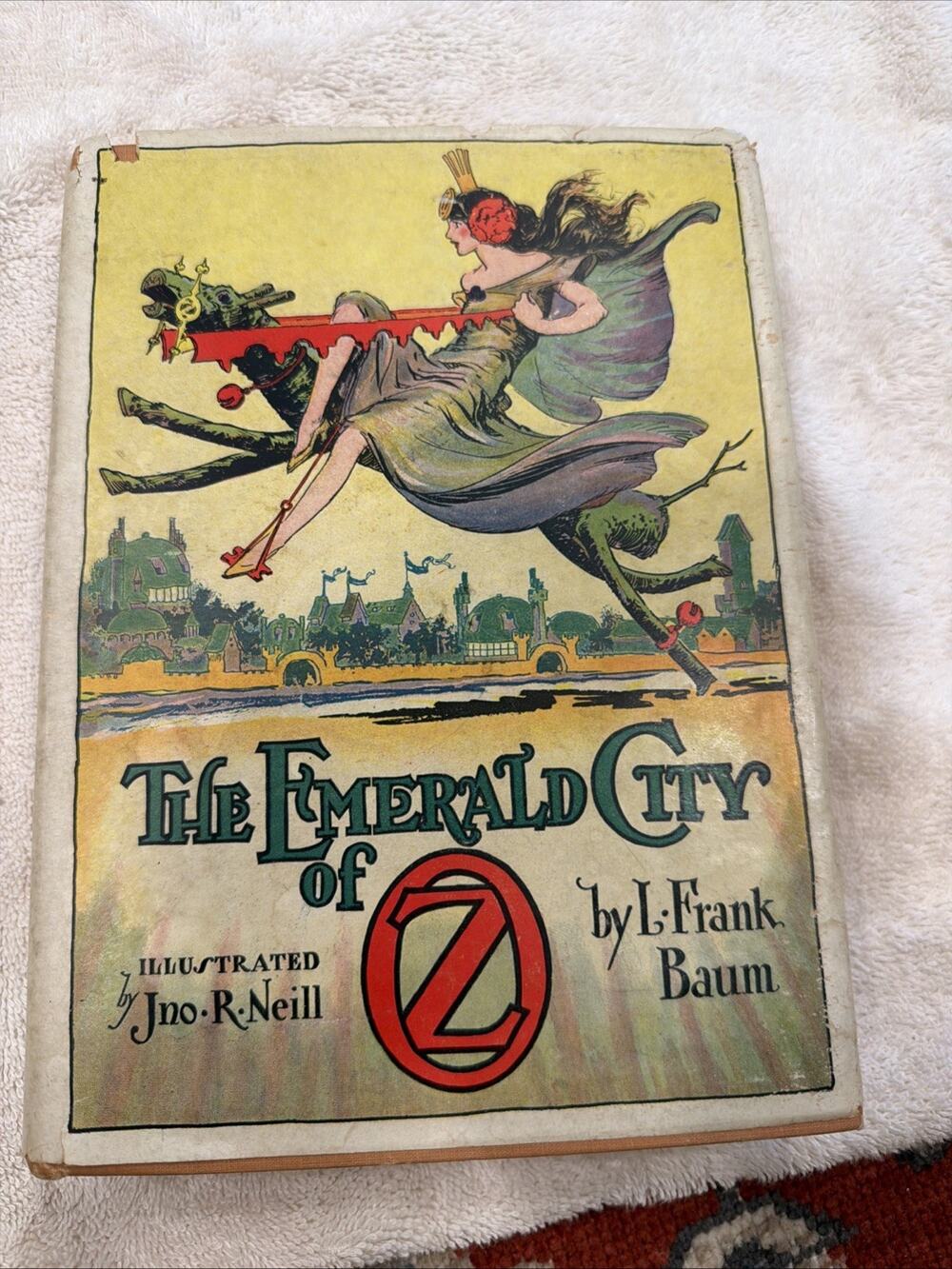 The Emerald City of Oz vintage 1910 by L. Frank Baum Hardback Rare Book
